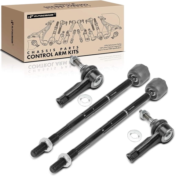 A-Premium Set of 4, Front Inner and Outer Tie Rod End Kit, Compatible with Buick Encore 2013-2022 & Chevrolet Trax 2013-2022