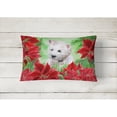 thumbnail image 2 of Carolines Treasures CK1349PW1216 Westie Poinsettas Canvas Fabric Decorative Pillow  12H x16W multicolor, 2 of 3