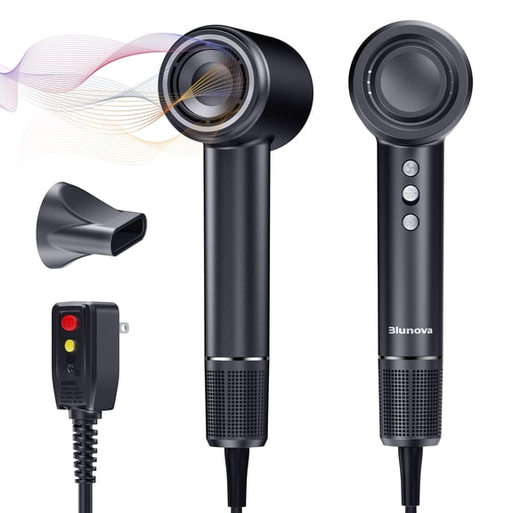 Sentryse High Speed Ionic Hair Dryer, 110,000 RPM Fast Drying Blow Dryer with Magnetic Nozzle, Low Noise, Intelligent Heat Control