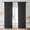 Black, variant on Solid Color Sheer Curtains - Lightweight Translucent Drapes, Rod Pocket Style, Semi-Sheer Half-Shading for Living Room Bedroom Home Decor, Beige