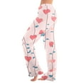 thumbnail image 2 of Fluffy Flannel Pajama Pants Women Elastic Waist Valentines Day Heart Comfy Lounge Sleep Pants Fuzzy Plush Winter Sleepwear, 2 of 6