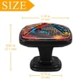 thumbnail image 4 of 4 Pcs Cabinet Handle Drawer Pulls Thanksgiving Turkey Knobs with Screws Square Furniture Office Cabinet Knob Decoration, 4 of 7