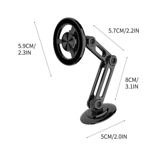 Car Phone Mount Universal 360° Pro,Magnetic Suction Phone All Metal Car Navigation Foldable Car Car Phone Mount Magnetic