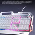 thumbnail image 3 of braveheart Keyboards For Gamers Ergonomic And Compatible Wireless Connection Metal Panel Is Durable Easy white, 3 of 6