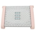 thumbnail image 3 of Reposapiés ergonómico ajustable en altura para debajo del escritorio, con textura de masaje y rodillo para oficina, color rosa, 3 of 14