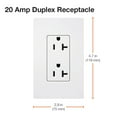 thumbnail image 5 of Lutron 02989 - SCR-20-BI 20A SATIN COLOR RECEPTACLE BISCUIT Straight Blade Wall Outlets, 5 of 7