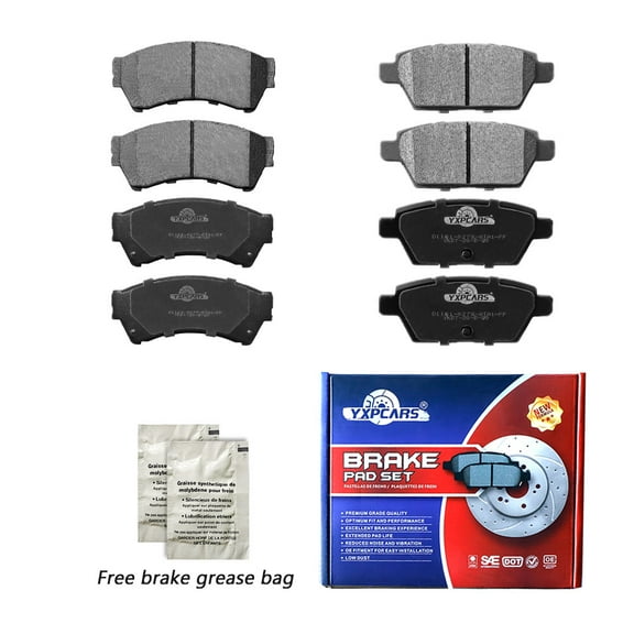 Front & Rear Ceramic Brake Pads for 2006-2012 Ford Fusion Lincoln MKZ Mazda 6