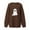 Brown, variant on Enjoytime Oversized Sweatshirts for Women Halloween Sweatshirt Print Crewneck Fall Winter Outfits Pullover Shirts Tops Fashion Clothes 2025