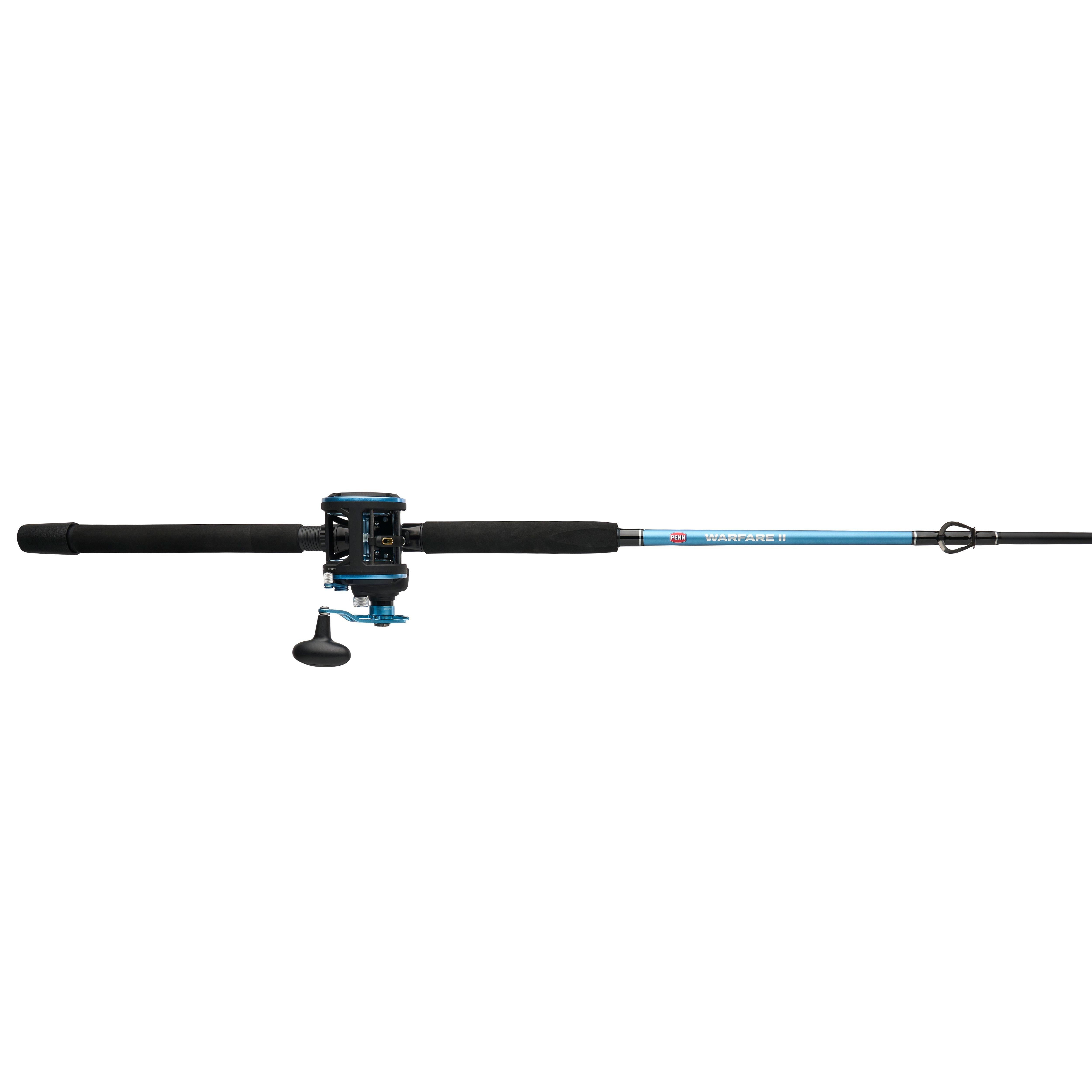 PENN Warfare II Level Wind Conventional Fishing Combo, 6'6" Medium Heavy Rod, 30 Size Reel