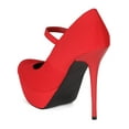 thumbnail image 3 of Qupid BF85 Women Nubuck Mary Jane Platform Glossy Stiletto Heel Pump, 3 of 5