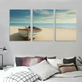 thumbnail image 3 of Nawypu  Seaview Sea Beach Canvas Prints Wall Art Large Modern  Seascape Giclee Paintings Pictures Stretched and Framed Landscape Artwork Ready to 12''x16''X3 Panels, 3 of 4