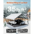 thumbnail image 3 of VEVOR Heavy Duty Metal Carport, 20 x 24 ft Outdoor Carport with Sturdy Frame & Roof, Car Garage Shade with Removable Sidewalls, Multi-Use Car Shelter for Pickup, Boat, Trucks & Tractors, 3 of 9