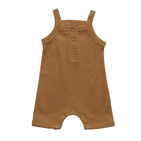 

cngelg Baby Newborn Infant Girls Boys Cotton Summer Solid Sleeveless Ribbed Romper Bodysuit Vest Clothes Outfits Long Sleeve Boy Top Long Sleeve Shirts Boys Infant Boys Sweatsuits