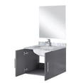 thumbnail image 4 of Dark Grey Single Vanity 24 in. W, Carrara Marble Top / Scratch Resistant, Mirror and Faucet Included, 4 of 6