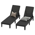 thumbnail image 6 of Uforic Outdoor Chaise Lounge Chairs Set of 2,with 4-Position Adjustable Backrest, Dark Black, 6 of 9