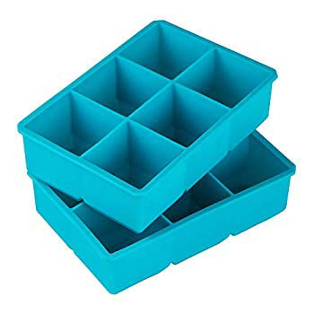 Flexible Silicone Ice Cube Tray for Whiskey Cocktails and Treats Webake 2 Inch Large Ice Cube Trays BPA Free Pack of 2 Easy Release Large Square Ice Cube Molds