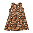 thumbnail image 3 of Girls Dress Pumpkin Pattern and Cartoon Hhost Sleeveless Dress for Girls Hem A-Line Casual Sundress, 3 of 7