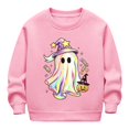thumbnail image 7 of Gyexs Little Girls Halloween Sweatshirts Crewneck Pullover, Oversized Casual Cute, Trick or Treat Apparel, 7 of 7
