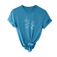 thumbnail image 1 of Pompotops T-shirt à Manches Courtes Imprimé Mode pour Femmes, Blouse Décontractée Ample en Solde, 1 of 7