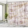 thumbnail image 4 of Ambesonne Grunge Shower Curtain, Abstract Lines Illustration, 69"Wx84"L, Camel Purple, 4 of 4