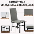 thumbnail image 5 of 5 Piece Dining Set, Modern Dining Table and Chairs Set for 4, Counter Height Bar Table Set, Modern Pub Table with 4 Velvet Fabric Cushioned Stools, Faux Marble Dining Table & Stools Set, D9297, 5 of 8