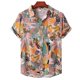 thumbnail image 3 of Camisas estampadas florales de moda para hombres, ropa con estampado 3D, camisas hawaianas de playa, blusas Y2K de manga corta, ropa vintage, blusa con solapa, 3 of 5
