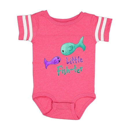 

Inktastic Little Fish-ter- Cute fish sisters Gift Baby Girl Bodysuit