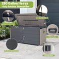 thumbnail image 5 of Newboti Furniture 260 Gallon Plastic Deck Box, Large Patio Storage Box with Lock, Wheels & Waterproof Lid for Outdoor Cushions, Garden and Pool Supplies (Gray) BN.8294, 5 of 11