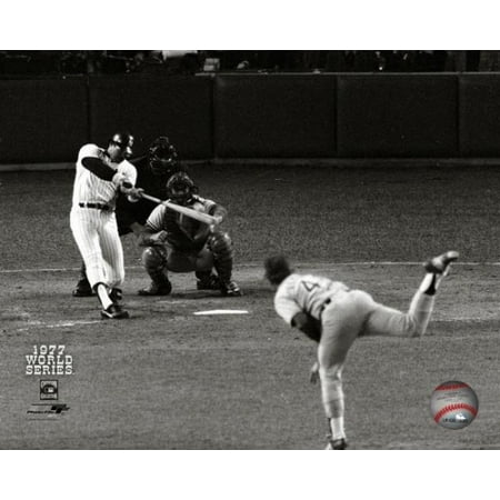 World Series Panoramic Photo - Reggie Jackson 1st Home Run Game 6 of the 1977 World Series Photo Print