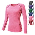 thumbnail image 1 of Hauts de Compression pour Femmes Performance Athlétique Chemise à Manches Longues Évacuation de l'Humidité Gym Yoga Entraînement de Course T-Shirt, 1 of 5