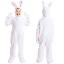 Kids Easter Rabbit Costume Bunny Animal Plush Set Christmas Halloween Cosplay Onesie, Size 8-9Y