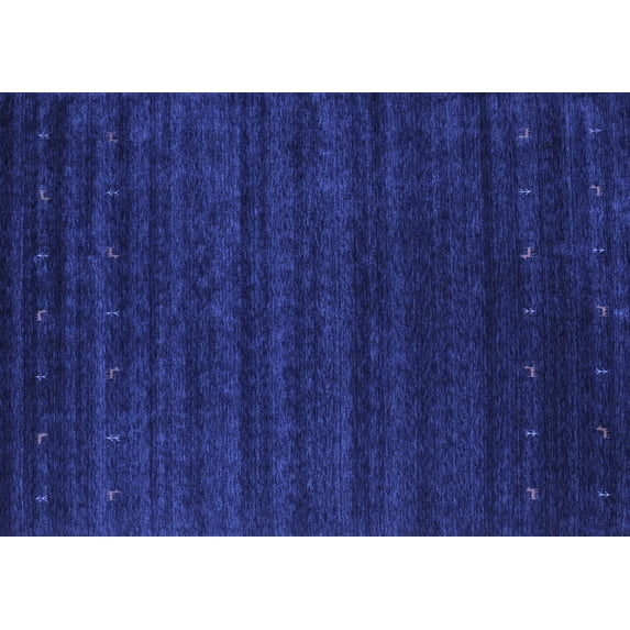 Ahgly Company Indoor Rectangle Abstract Blue Contemporary Area Rugs, 5' x 7'