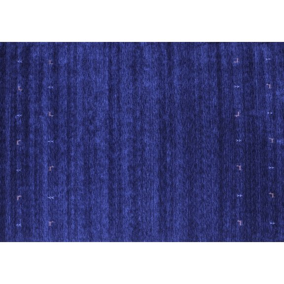 Ahgly Company Indoor Rectangle Abstract Blue Contemporary Area Rugs, 5' x 8'