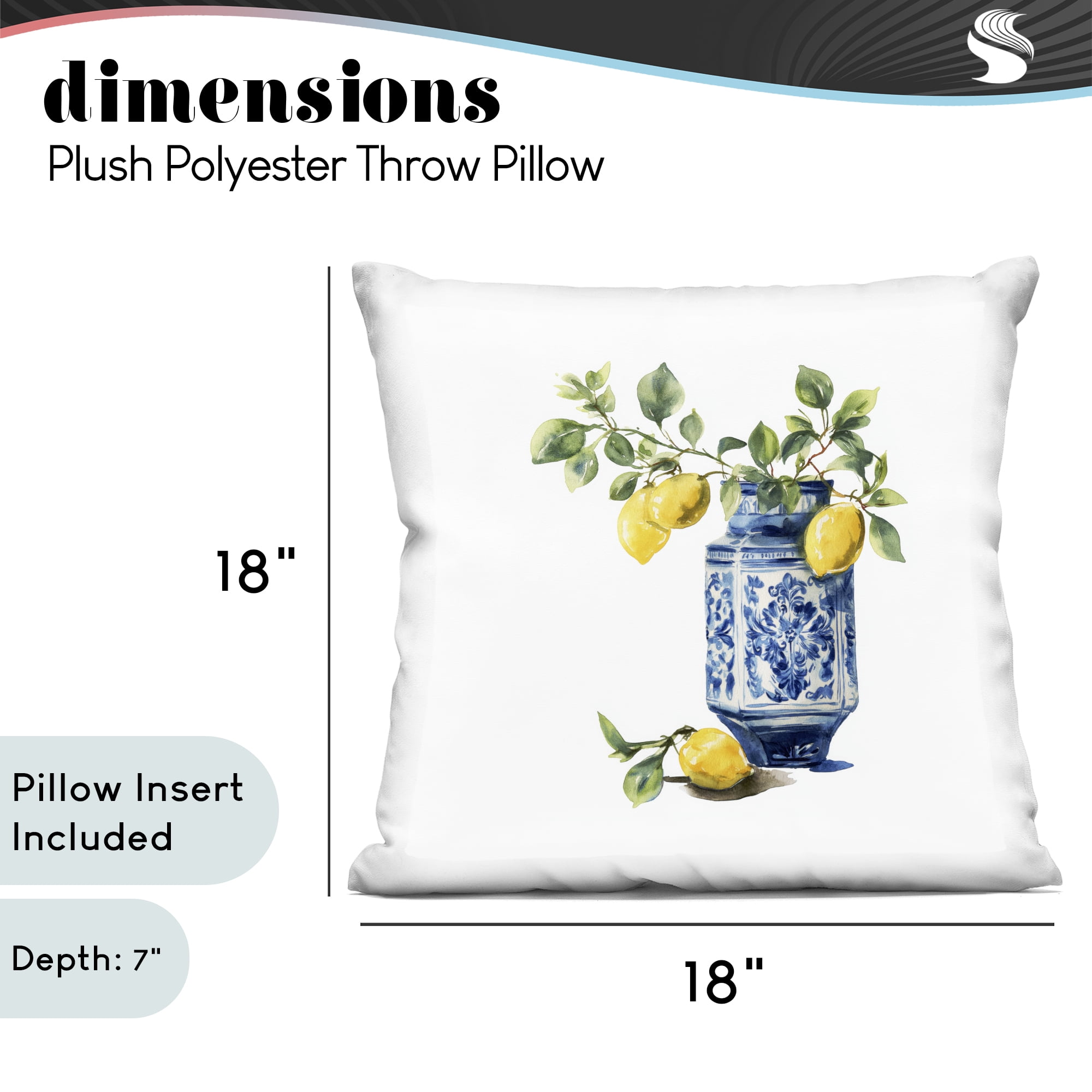 Stupell Industries Ornate Lemon Treasures Decorative Printed Throw Pillow, design by Svetlana Aleynikova