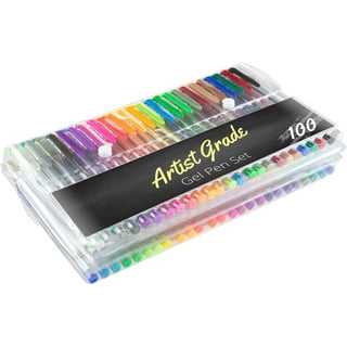 KINGART® Soft Grip Metallic Gel Pens, 2.0mm Ink Cartridge, Set of 20 Unique  Colors