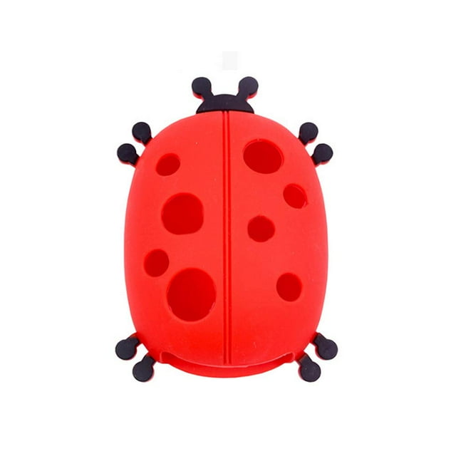 Ladybug Silicone Makeup Brush Cleaner Box 2 In 1 Silicone Brush Cleaning Pad with Holder for Brush Storage and Drying