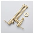 thumbnail image 6 of Brushed Golden Kitchen Faucet Single Cold Water Single Lever Foldable Rotatable Spout Wall Mount Sink Tap 9 Types ,Easy to Install, 6 of 7
