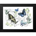thumbnail image 2 of Parker, Jennifer Paxton 18x15 Black Modern Framed Museum Art Print Titled - Watercolor Butterfly Collection A, 2 of 5