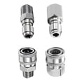thumbnail image 3 of Bgsha 4 Pcs Machine de Nettoyage Haute Pression Lavage de Voiture Acier Inoxydable 3/8 Tige d'Eau Joint, 3 of 10