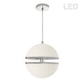 thumbnail image 4 of Dainolite AMC-1330LEDP-MB 30W Pendant, Matte Black with White Glass, 4 of 4