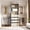 White Oak, variant on Homieasy 4-9 Ft Adjustable Wooden Closet Organizer System with 4 Drawers, 4 Hanging Rods & Shelving Towers - Heavy Duty Walk-in Wardrobe Rack, Space-Saving Design, Easy Assembly,White
