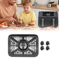 thumbnail image 7 of Air Fryer Grill Pan for Ninja Foodi DZ401 DZ550 10QT DualZone Air Fryers, Replacement Air Fryer Crisper Plate Grill Plate Tray Accessories with Rubber Bumpers, Dishwasher Safe（1 Pack）, 7 of 7