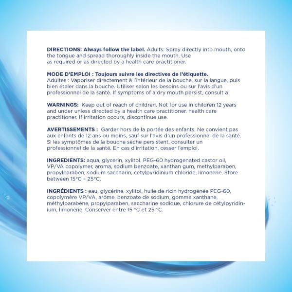 Vaporisateur hydratant biotène pour la bouche sèche 44 ml Menthe douce