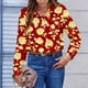 thumbnail image 5 of TaTaai Women Casual Button Down Long Sleeve Shirt Collared Printed Blouse Ladies Weekend Vacation Outdoor Wear Soft Breathable No Fading Machine Washable Comfortable Top Gift, 5 of 6