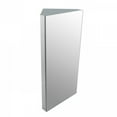 thumbnail image 6 of Infinity Corner Wall Mount Medicine Cabinet Brushed Stainless Steel w/Mirror Door Triple Shelf Opens Right to Left 11-7/8" W x 23-5/8" H Easy Install Renovators Supply, 6 of 7
