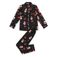 thumbnail image 4 of Esho Mother & Daughter Matching Christmas Pajamas Set Women Silk Satin Button Down Sleepwear Nightwear Pjs Set, 4 of 8