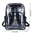 thumbnail image 3 of UJNDER Lightweight Transparent Kids Backpack with Clear Design Easy Item Visibility Daypack for School and Daily Use Kids School Backpack,01_Purple,Mid, 3 of 6