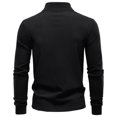 thumbnail image 2 of Lmnyox Men's Thermal Tops Long Sleeve Half Zip Stand Collar Shirts Fall Winter Solid Fashion T Shirts, 2 of 3