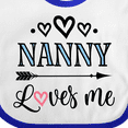thumbnail image 4 of Inktastic Nanny Loves Me Grandchild Girls Baby Bib, 4 of 4