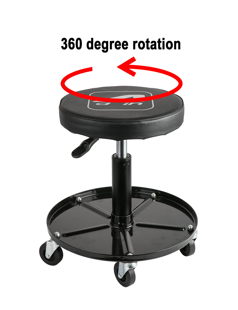 Swivel Pneumatic Adjustable Rolling Stool with Wheels Workshop Aain LT12 Professional Mechanics Roller Seat and Auto Repair Shop. with Tool Tray.Shop Stool for Garage 